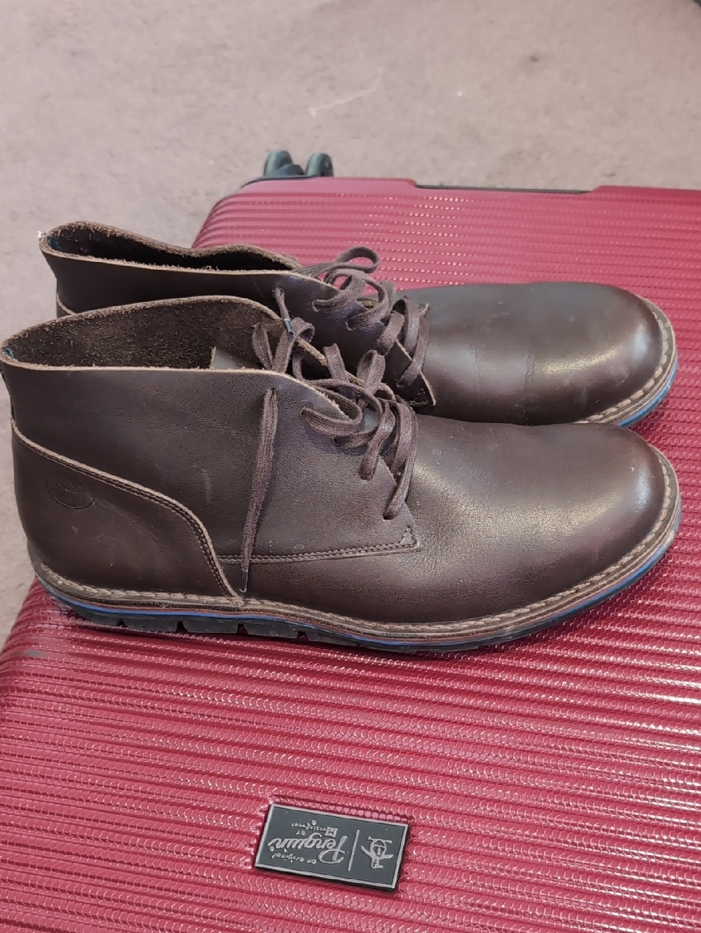 Men's Dark Brown Leather Chukka Boots - Lace-Up Casual
